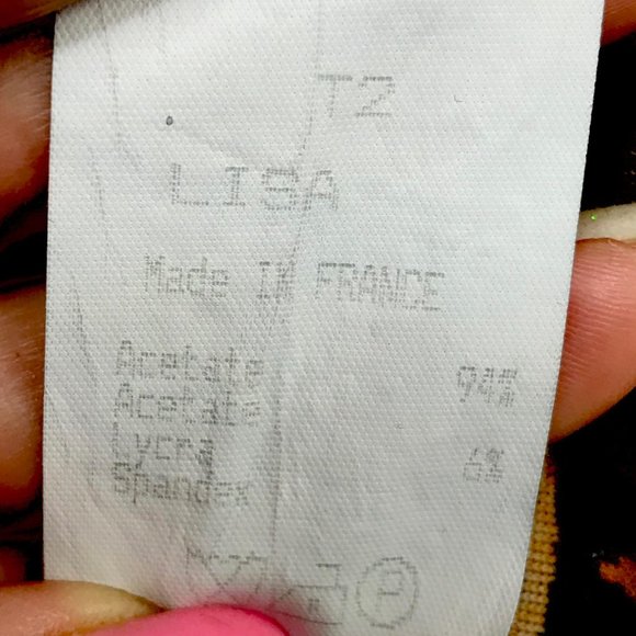 Made in France stretchy  High leg bodysuit top - Picture 3 of 5